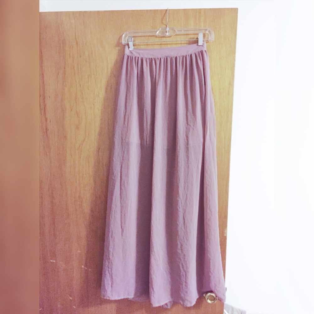 Topshop Dusty Pink Maxi Skirt