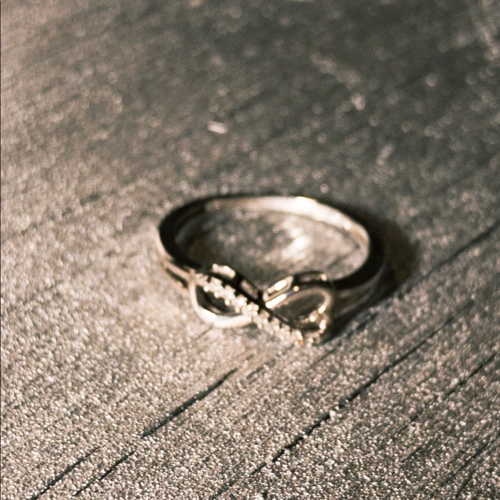 Silver Diamond Infinity Ring - Picture 2 of 2