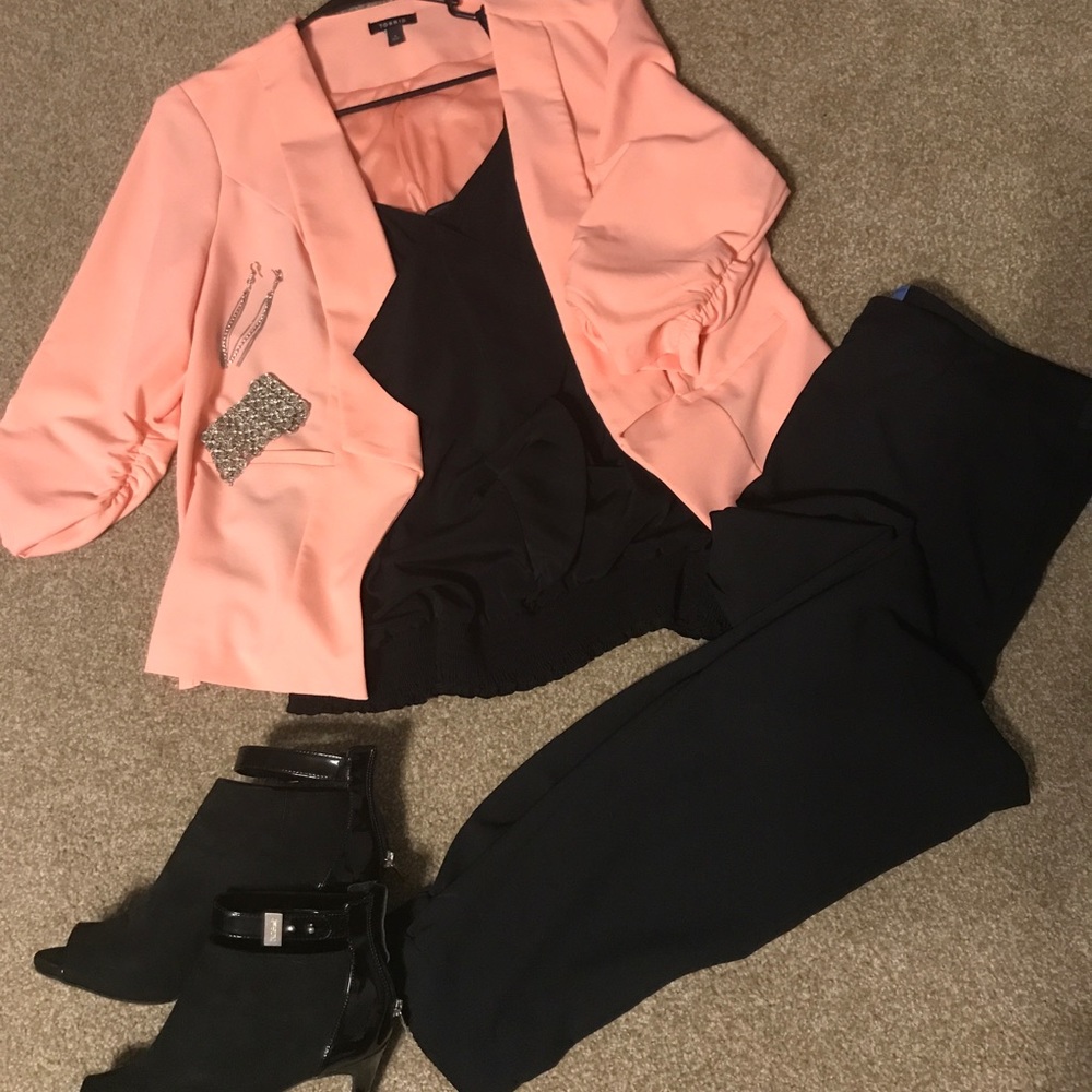 Peach coral Torrid Blazer.. worm once