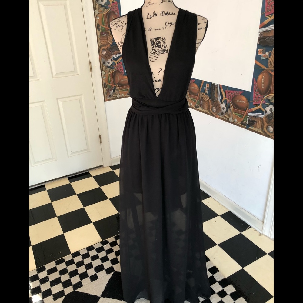 Multiway Sheer below the Knee Maxi dress