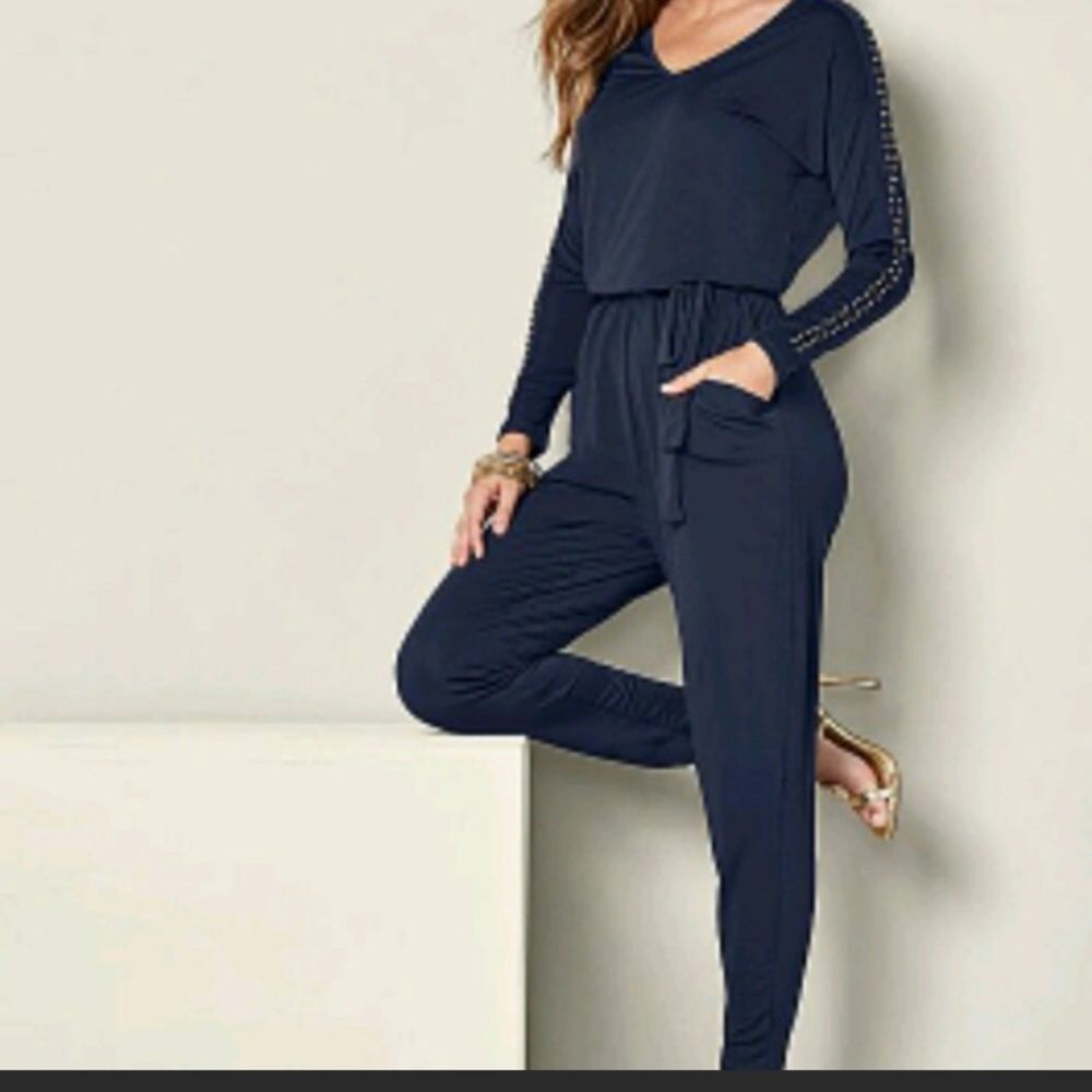 Navy blue Pant Romper
