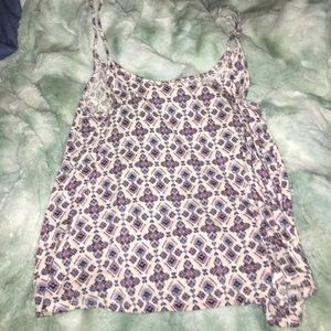 Printed crop top tank top