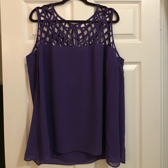 New! City Chic Blouse with shoulder netting w/ tag - Picture 2 of 2