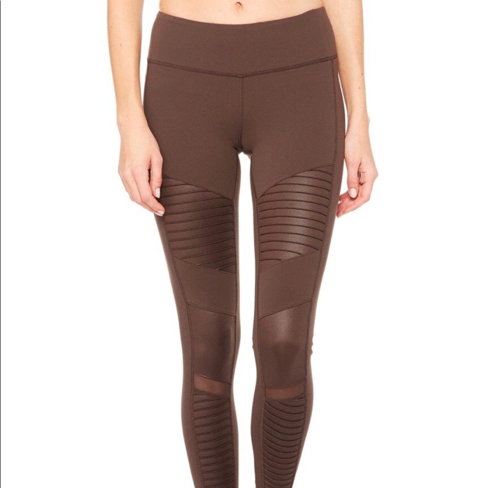 Mink Glossy Moto Legging