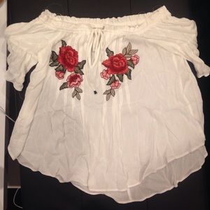 White blouse with embroidery