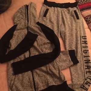 Men's jersey pattern sweat suit