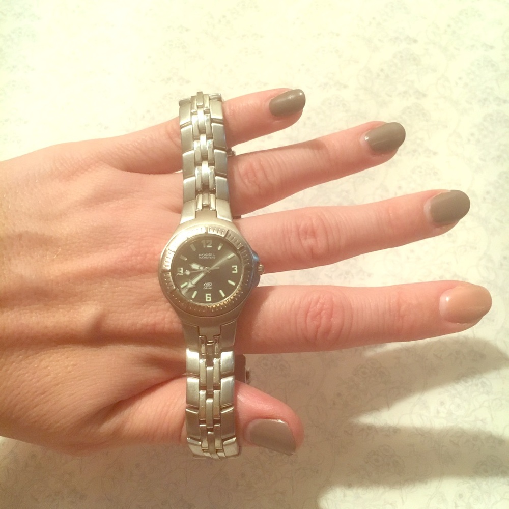 Vintage Fossil Blue Watch