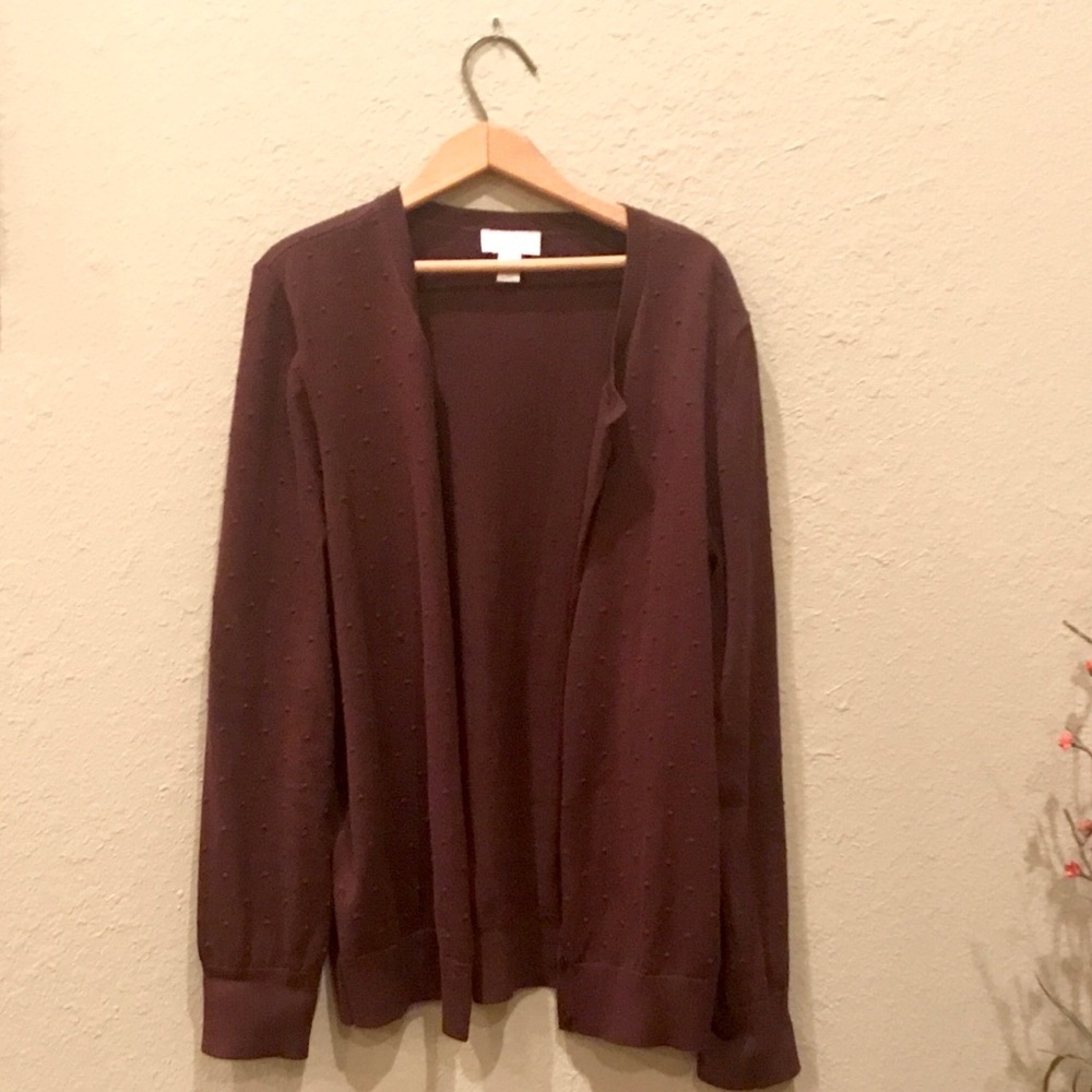 LOFT Swiss Dot Cardigan