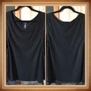 Black fishnet Tank