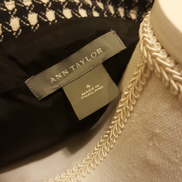 Ann Taylor 3/4 sleeve blk& wht Jacket. Sz 4 - Picture 5 of 5