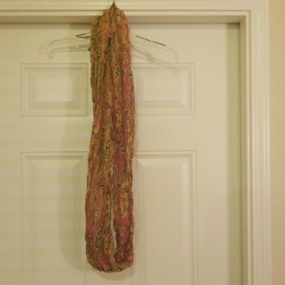 Multicolored Silk Circle Scarf