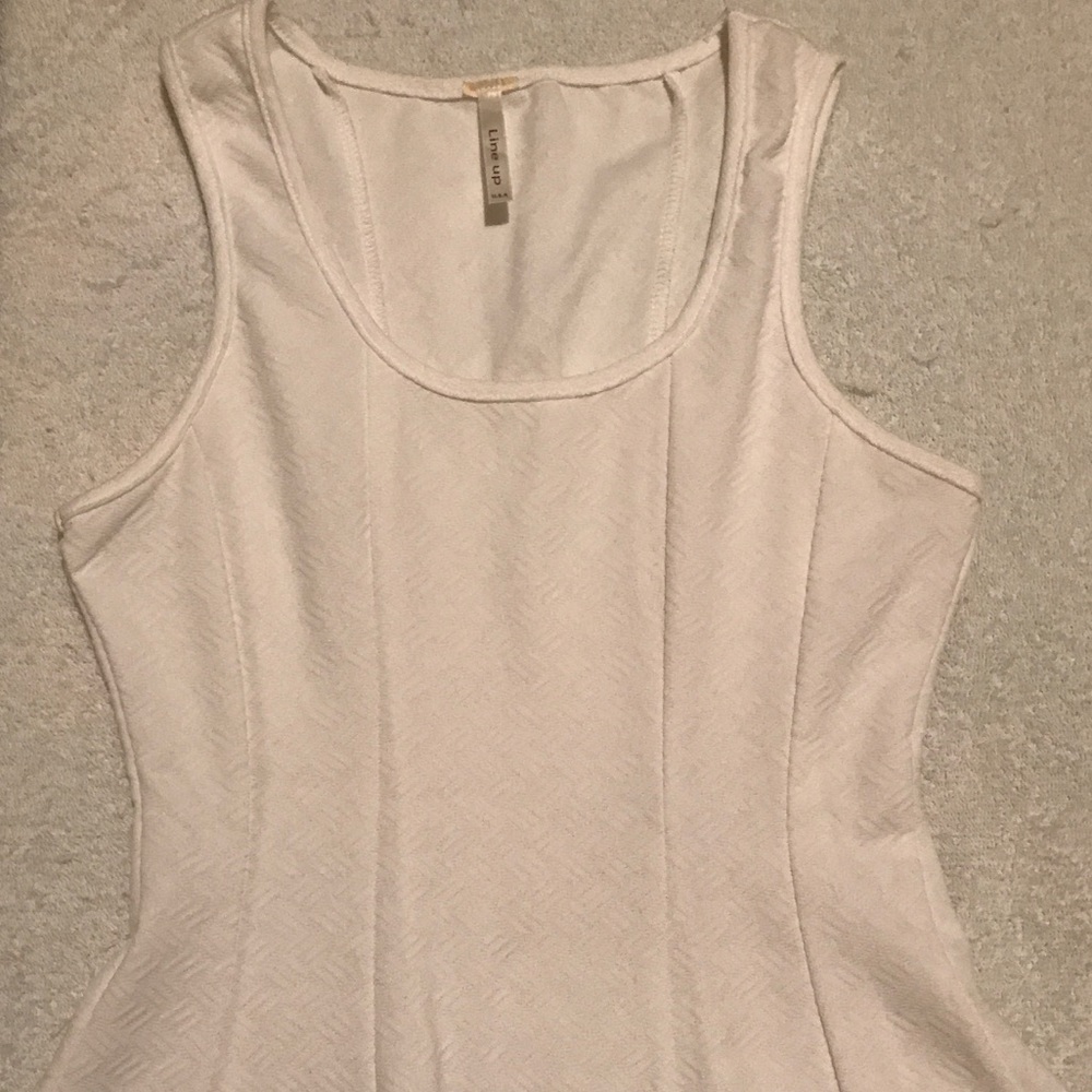 WHITE PEPLUM TOP