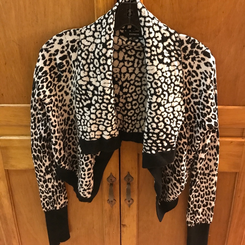 Express cropped waterfall cardigan