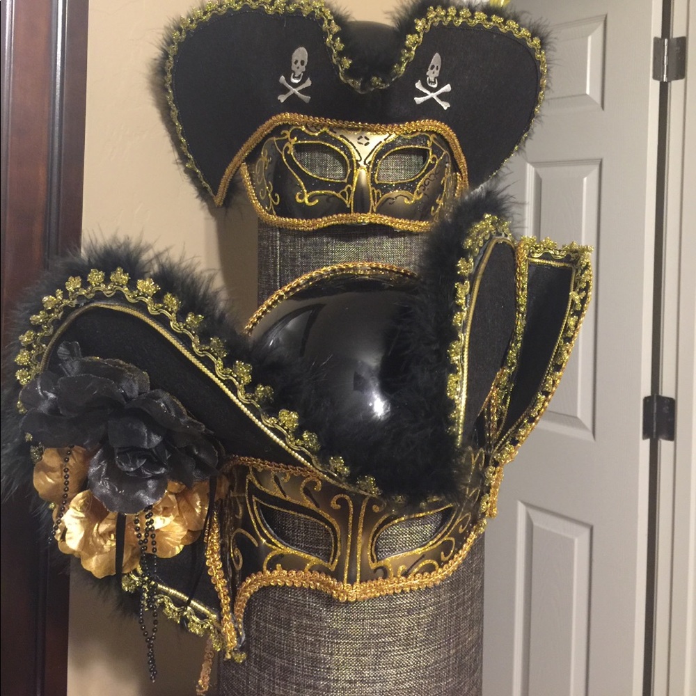 Pirate Masquerade or Halloween His & Hers Masks!