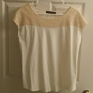 THE LIMITED Ivory Blouse w/embellishments NWT