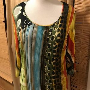 ESCADA 46/XL long sleeve shirt, scoop neck