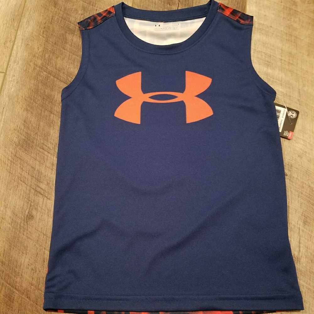 NWT Boys Under Armour Sleeveless Heatgear Shirt