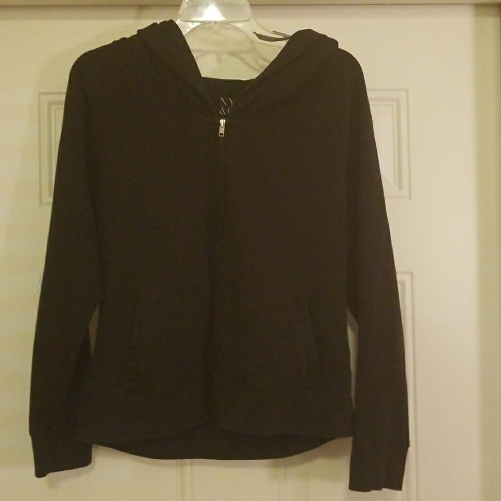 Black NY&Co. Zippered Sweatshirt - Size L