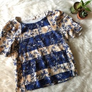 Postmark Blue Tan Striped Tee Postmark Blue Tan Striped Tee