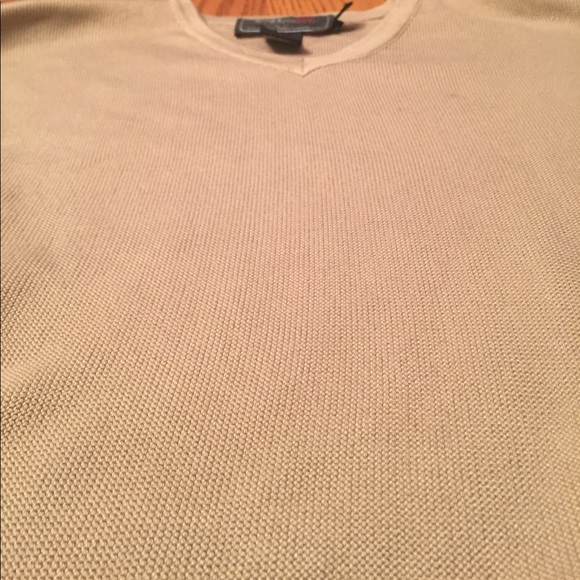 RLX Ralph Lauren V neck sweater beige heavy EUC - Picture 3 of 6