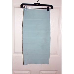 BCBGMAXAZRIA Teal Leger Bandage Skirt