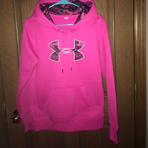 Hot pink under armour hoodie