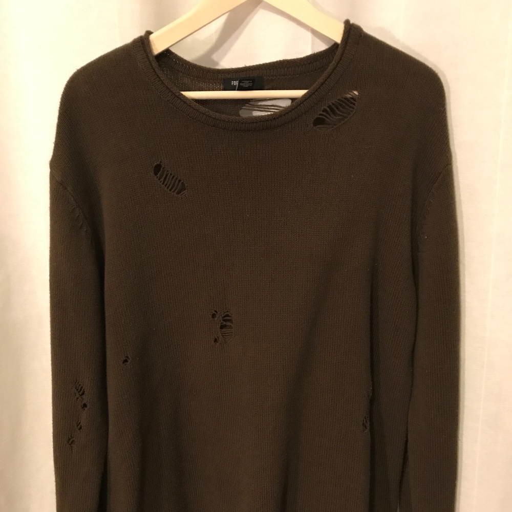 Forever 21 Distressed Sweater / Kanye