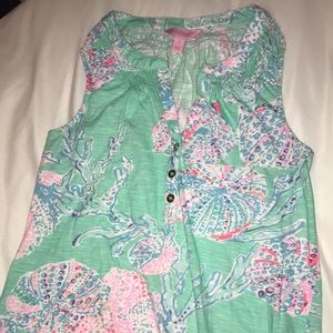 Lilly Pulitzer aqua blouse