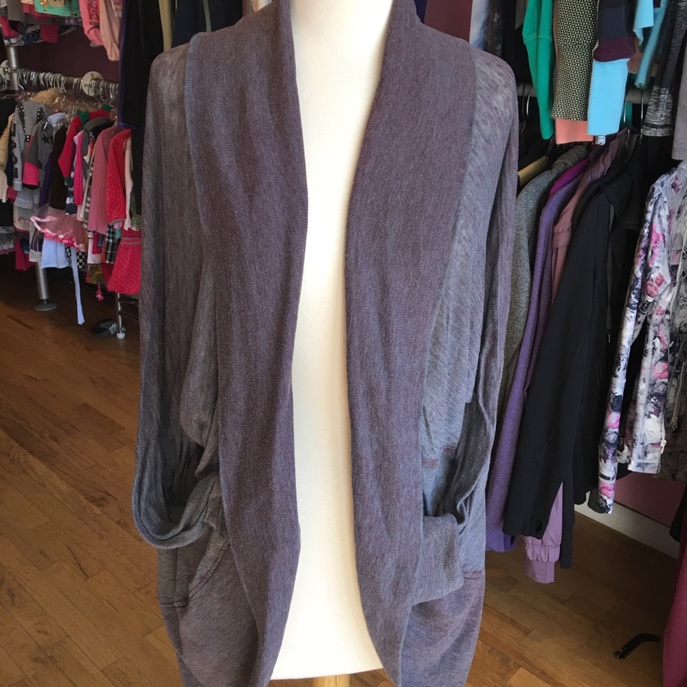 Chaser Collection L Cardigan in Purple