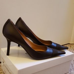 Givenchy Brown Logo High Heel Pumps 38