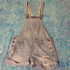 Denim Overalls-Light blue