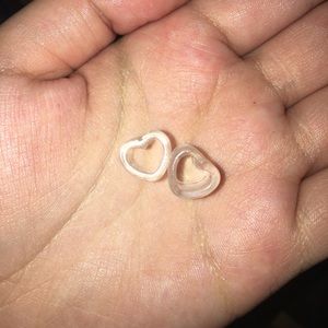 Clear Heart Shaped Acrylic Tunnels/Eyelets 00g