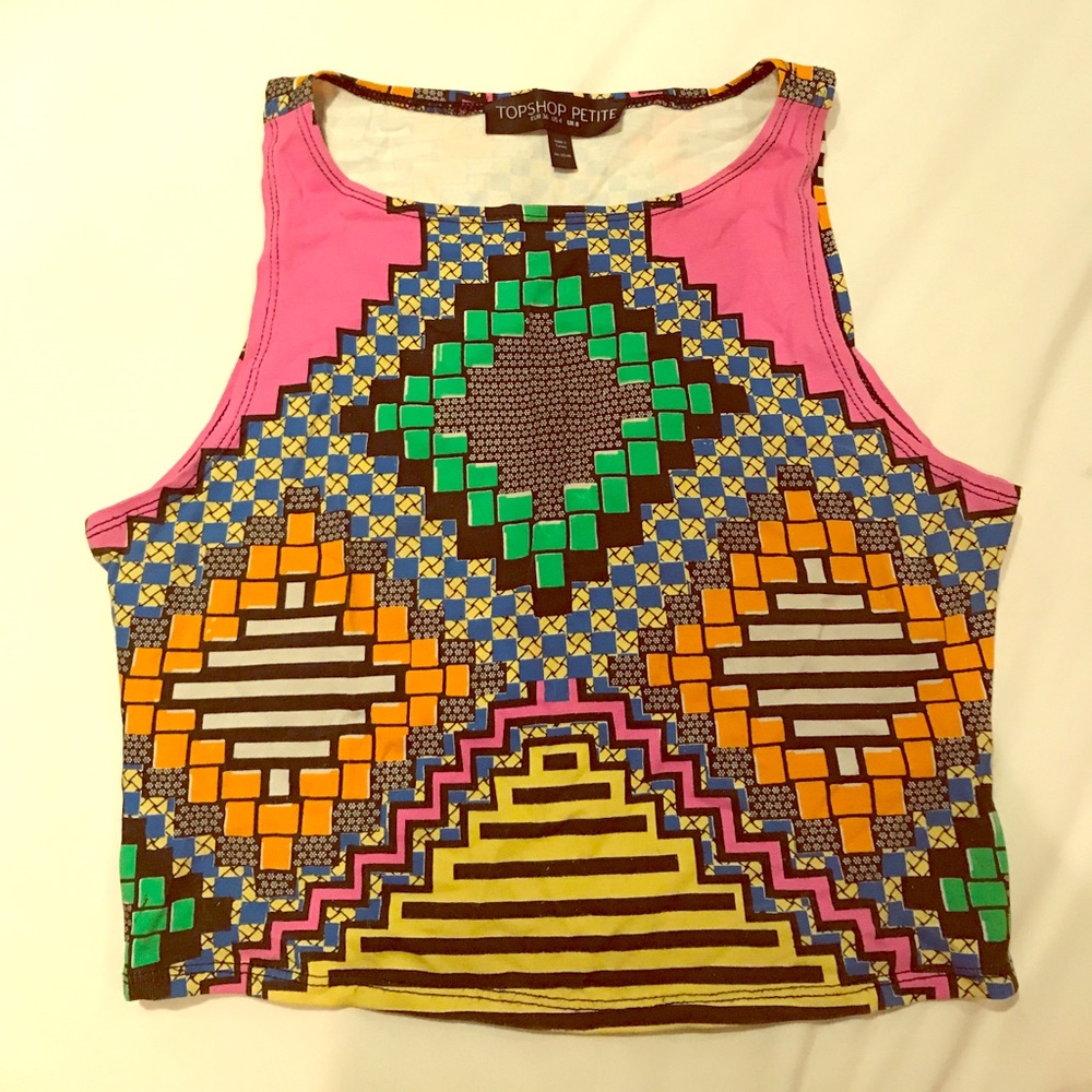 Top Shop Geometric Crop Top