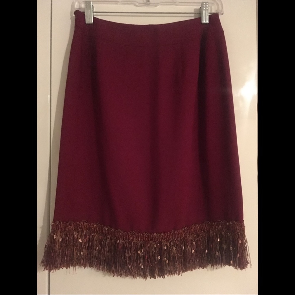 Nordstrom flirty fringed pencil skirt