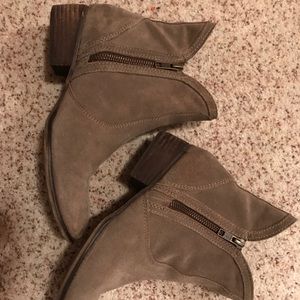 Soft suede leather booties