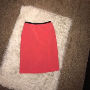 Pink midi skirt