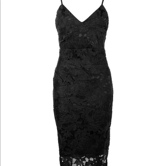 boutique crochet lace strappy midi dress