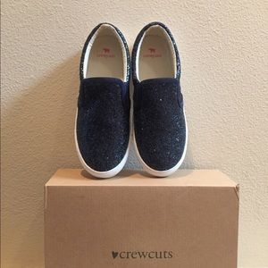 Girls sneakers size 3, navy glitter, wore once