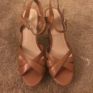 Charles David Brown Wedge Shoe 7.5