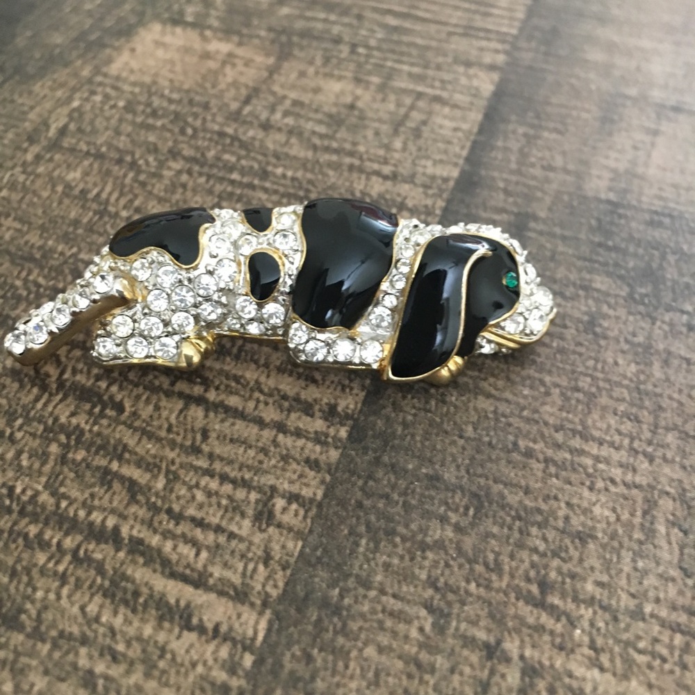 Cubic Zirconia Dog Pin