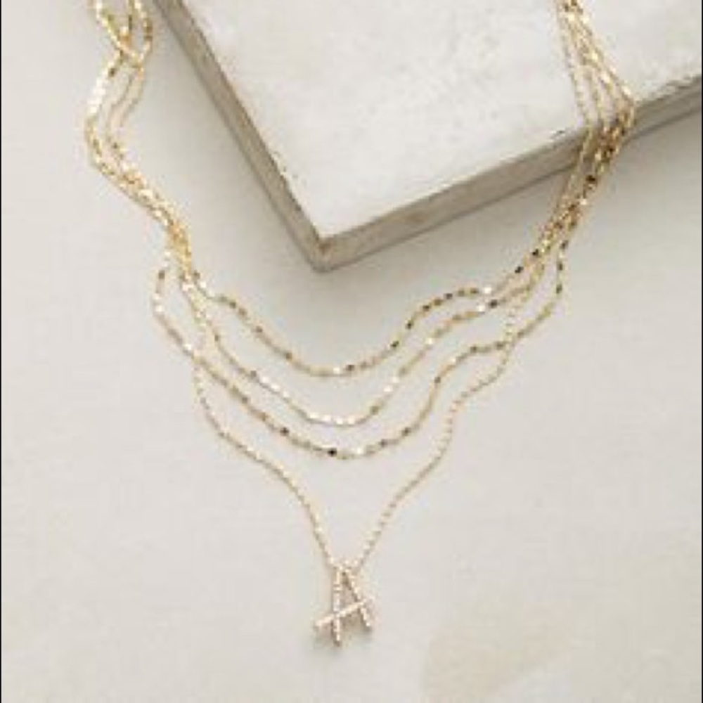 Anthropologie "J" Necklace