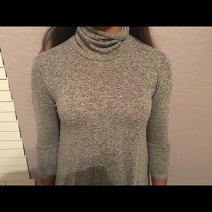 Gray turtle neck