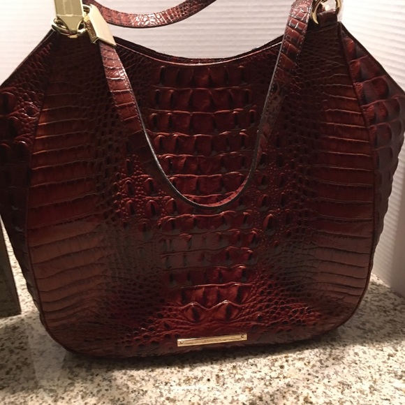 Brahmin Melbourne Marianna tote pecan croc FIRM - Picture 2 of 7