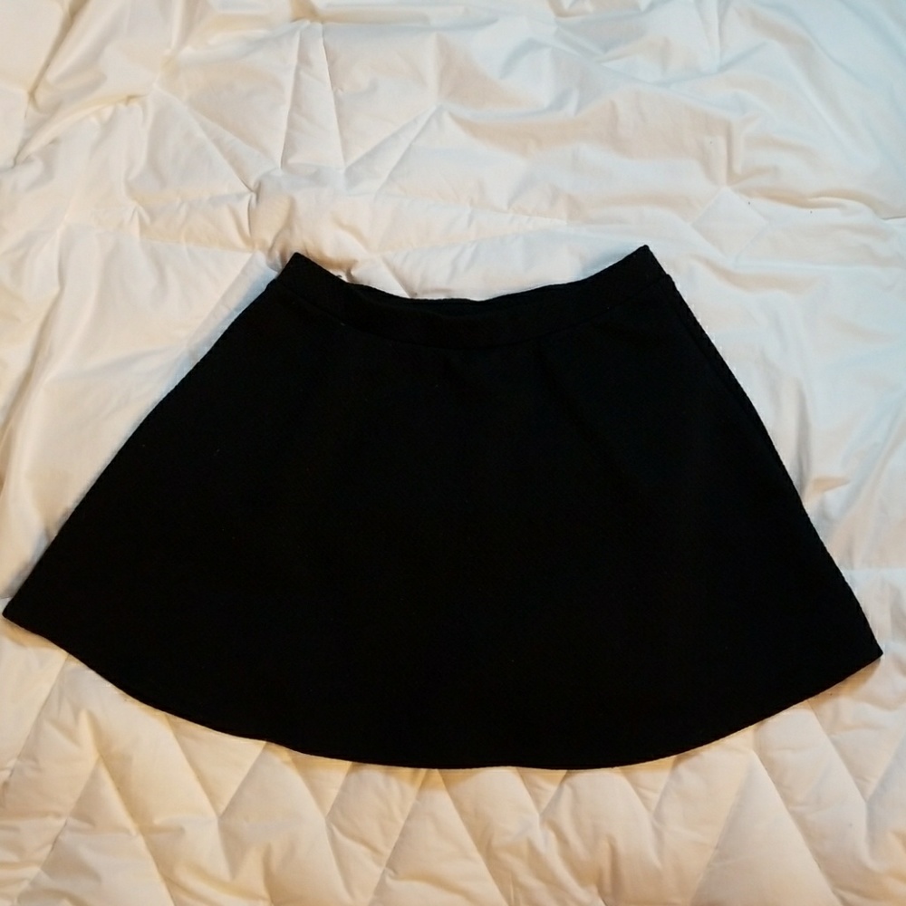 Black Textured Skirt