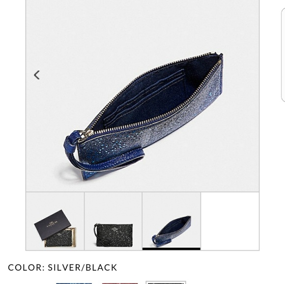 ❤️SOLD❤️COACH black glitter star wristlet - Picture 5 of 5