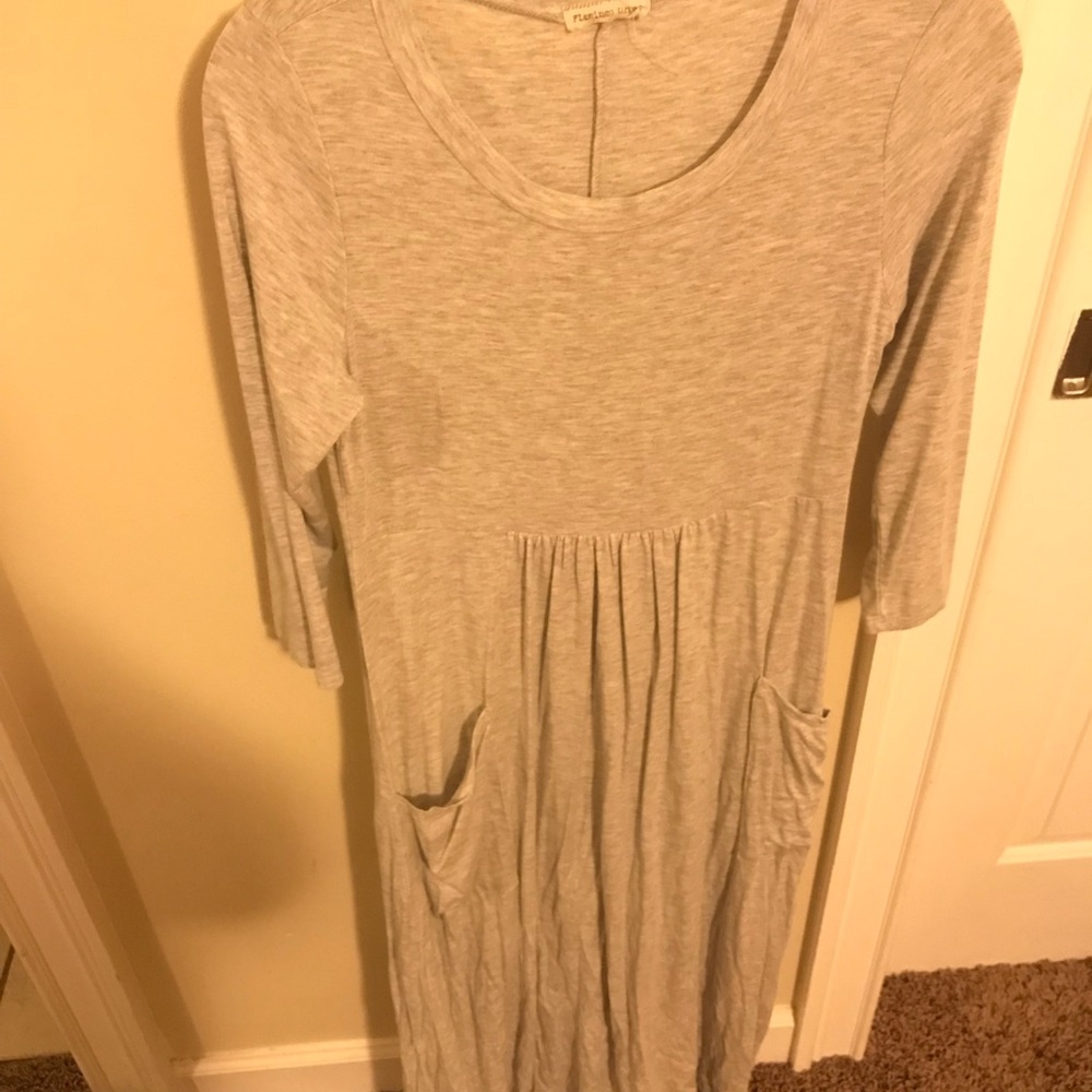 Light Heathered Gray Maxi Dress Size Medium
