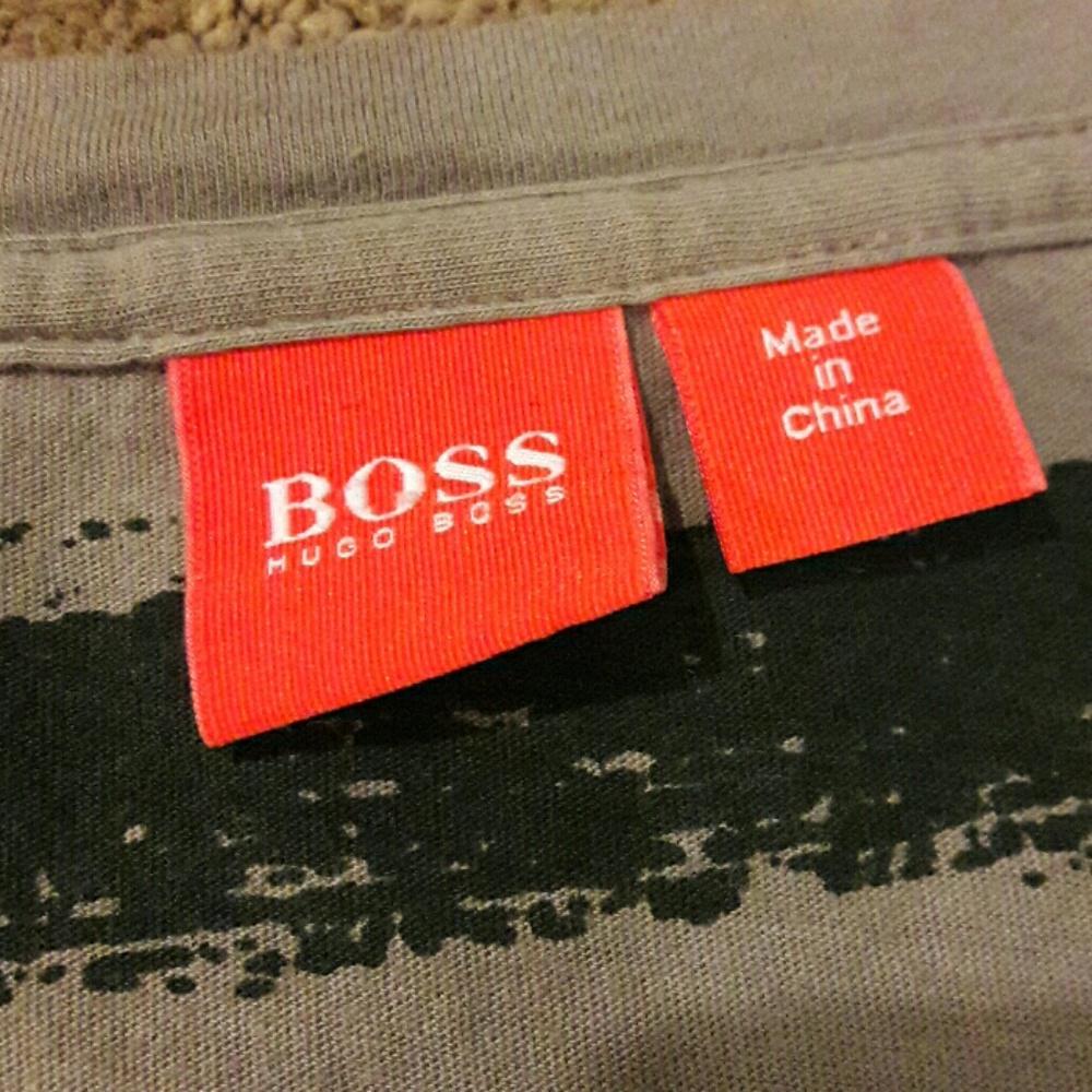 Boss Orange XL Taupe and Black Shirt - Picture 4 of 6
