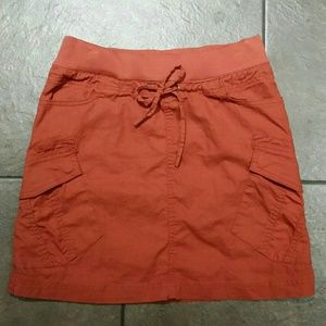 Prana rust, orange mini skirt, XS