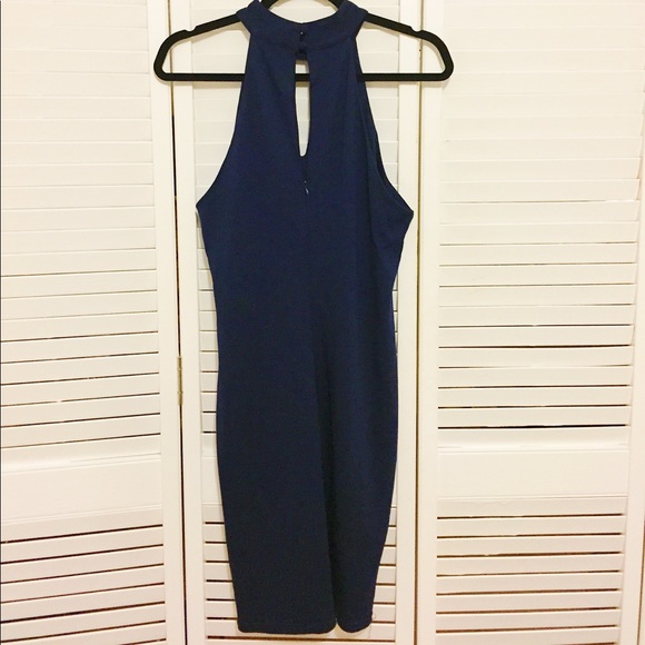 London Dress Co Navy Beaded Dress - Picture 3 of 4