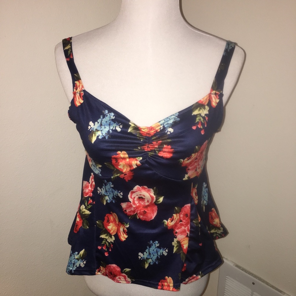 Floral babydoll tank